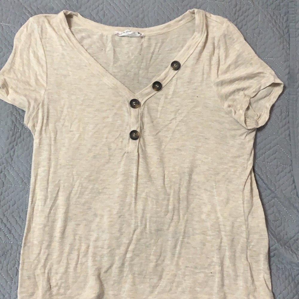 Tan shirt